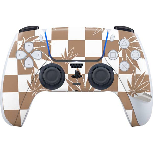 Marijuana Brown Checkered PS5 Pro Disk Bundle  Skin
